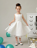 Gioiello carino collo perle Bowknot raso fiore ragazza abito da sposa