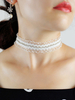 Girocollo da sposa in pizzo bianco