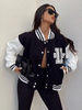Giubbotto bomber da donna oversize casual per il ritorno a scuola
