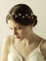 Gli orecchini della fascia della cuffia di nozze mette gli accessori dei capelli del metallo per la sposa