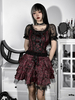 Gonna a maniche corte in bordeaux lolita