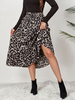 Gonna da donna leggera albicocca stampa leopardata in chiffon lungo autunno e inverno pantaloni da donna