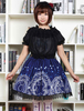 Gonna in pizzo carino Lolita Dress Lolita blu con stampa cerchio magico