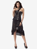Gonna in pizzo nero punk rock gotica gonna irregolare a vita alta