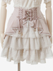 Gonna Lolita Dolce con Balze e Lacci in Pizzo Rosa Gonne Lolita