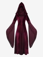 Gonna lunga con cappuccio cos abbigliamento Costume retrò medievale