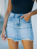 Gonna per donna Pantaloni corti da donna estivi in denim azzurro cielo