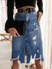 Gonna per donna Pantaloni corti estivi in denim blu