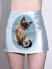 Gonna per donna Pantaloni da donna a vita bassa in poliestere con stampa animalier celeste chiaro