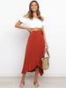 Gonna per donna Pantaloni donna autunno e inverno in poliestere rosso