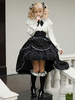 Gonne Lolita a strati con volant nere jacquard Gothic Lolita SK