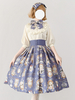 Gonne Lolita bianche ecru con stampa floreale classica Lolita SK