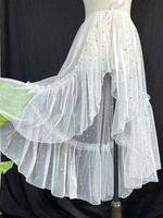 Gonne Lolita bianche Lolita SK con paillettes a balze