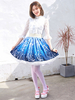 Gonne Lolita con stampa di stelle blu e pizzo Lolita SK