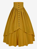 Gonne Lolita Gothic Lolita SK con volant color caffè marrone