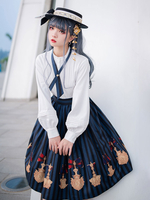 Gonne Lolita gotiche Gonne Lolita blu intenso