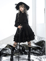 Gonne Lolita gotiche Lolita SK nere con volant