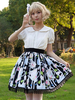 Gonne Lolita Harajuku Fashion Lolita SK Card Captor Sakura stampa floreale con volant nere