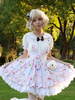 Gonne Lolita Harajuku Fashion Lolita SK con stampa floreale morbide volant rosa