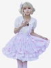 Gonne Lolita Harajuku Fashion Lolita SK con stampa floreale morbide volant rosa