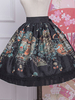 Gonne Lolita in pizzo nero con stampa floreale classica Lolita SK