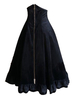 Gonne Lolita nere con cerniera in velour ruches gotico Lolita SK