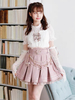 Gonne Lolita pieghettate con occhielli bianchi Steampunk Lolita SK