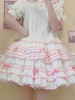 Gonne Lolita Sweet Lolita SK Bows Ruffles Light Sky Blue Color Block