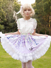 Gonne Lolita Sweet Lolita SK con stampa floreale e volant lilla