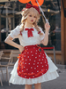 Gonne Lolita Sweet Lolita SK Magic Tea Party con volant a cuori bianchi