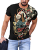 Magliette Casual Gioiello Collo Color Block Maniche Corte