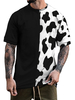 Magliette Casual Gioiello Collo Stampa Leopardo Maniche Corte