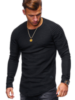 Magliette Chic Gioiello Collo Maniche Lunghe