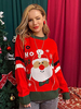 Maglione da donna girocollo modello natalizio in rosso