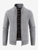 Maglione lavorato a maglia da uomo collo alto manica lunga cardigan cappotto
