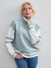 Maglione pullover da donna Maglioni dolcevita bicolore a maniche lunghe