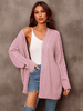 Maglioni Cardigan a maniche lunghe in acrilico color cammello