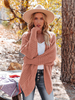 Maglioni Cardigan a maniche lunghe in acrilico rosso arancio