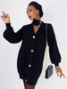 Maglioni Cardigan Cachi Poliestere Maniche Lunghe Scollo a V