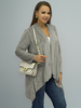 Maglioni Cardigan con colletto rovesciato a maniche lunghe in poliestere bianco