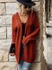 Maglioni Cardigan maniche lunghe in poliestere rosso mattone
