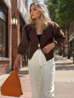 Maglioni Cardigan Scollo a V Un Bottone Maniche Lunghe Primavera Casual Capispalla Per Donna 2025