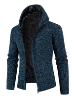 Maglioni da uomo Maglieria Maglioni pullover blu scuro autunnali con cappuccio vestibilità rilassata