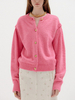 Maglioni Rose Cotton Bottoni Maniche Lunghe Collo Gioiello Cardigan