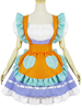Maiden Lolita Set Color Block Ruffle Lolita Jumper Gonna con grembiule