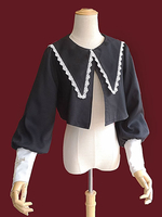 Maniche lunghe con volant classico Nero