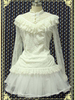 Maniche lunghe pizzo bianco Lolita camicetta