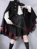 Mantella Gothic Lolita nera in poliestere autunno Lolita Outwears