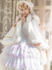 Mantella Lolita stile ROCOCO in poliestere bianco con blocchi di colore capispalla Lolita autunnali