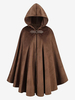 Mantello in pelle scamosciata di cervo medievale retrò vintage nero Mantello per costume da guerriero da battaglia retrò di Halloween